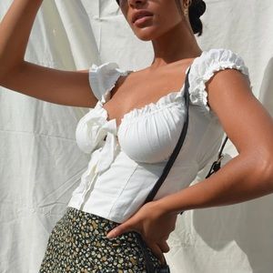 NWT Eloise Crop Top - White